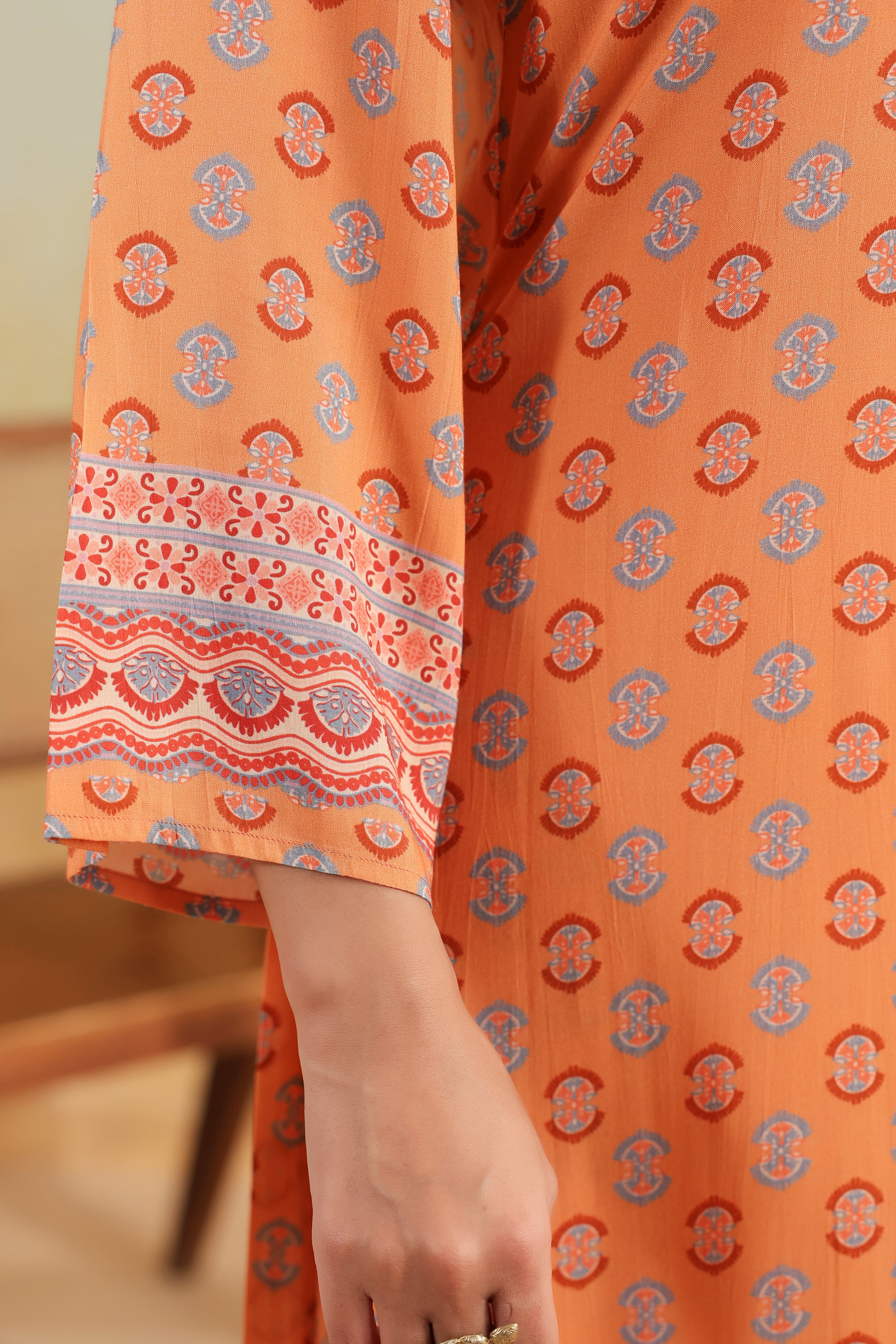 Classic Kurta Set – Peach Caramel