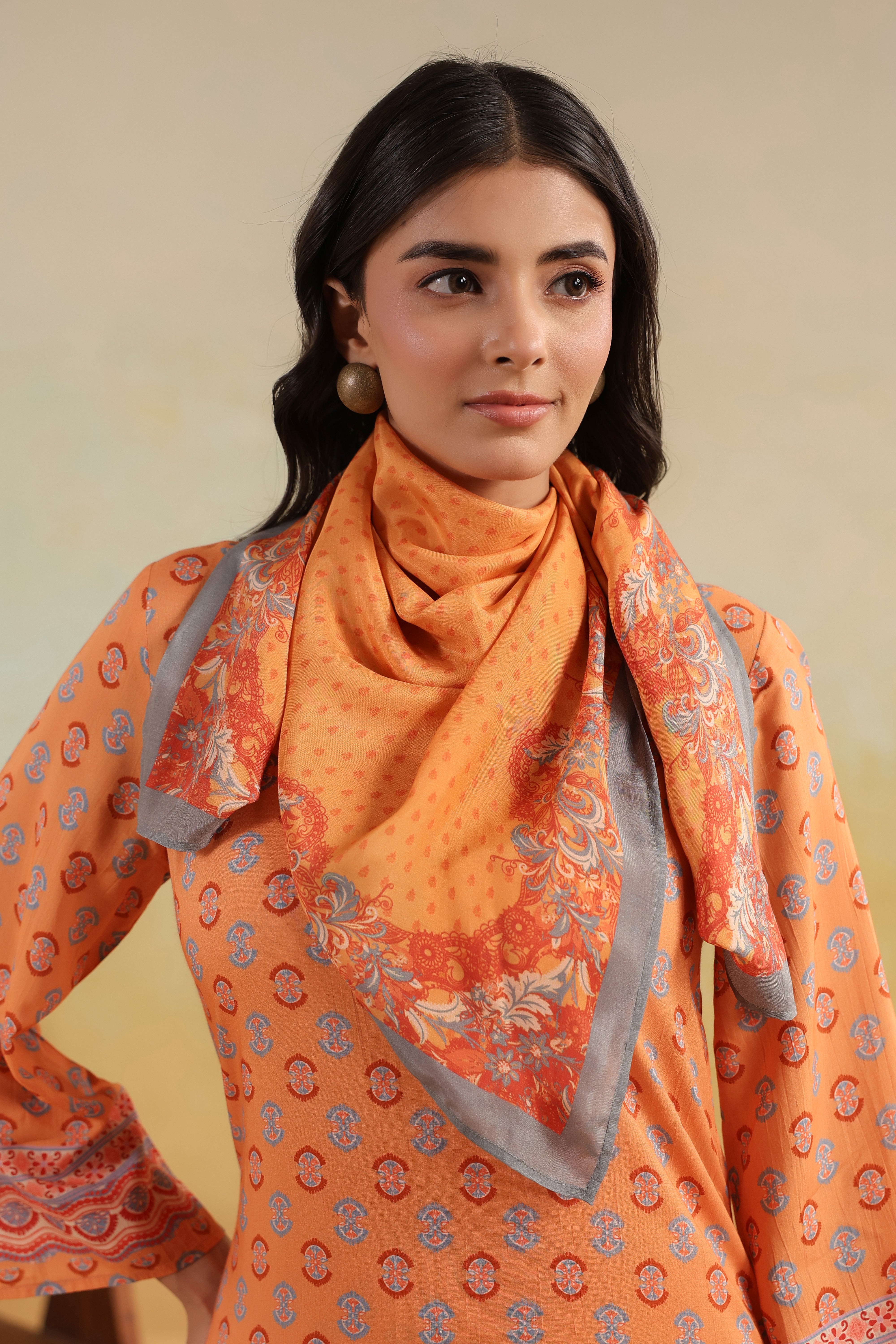 Classic Kurta Set – Peach Caramel