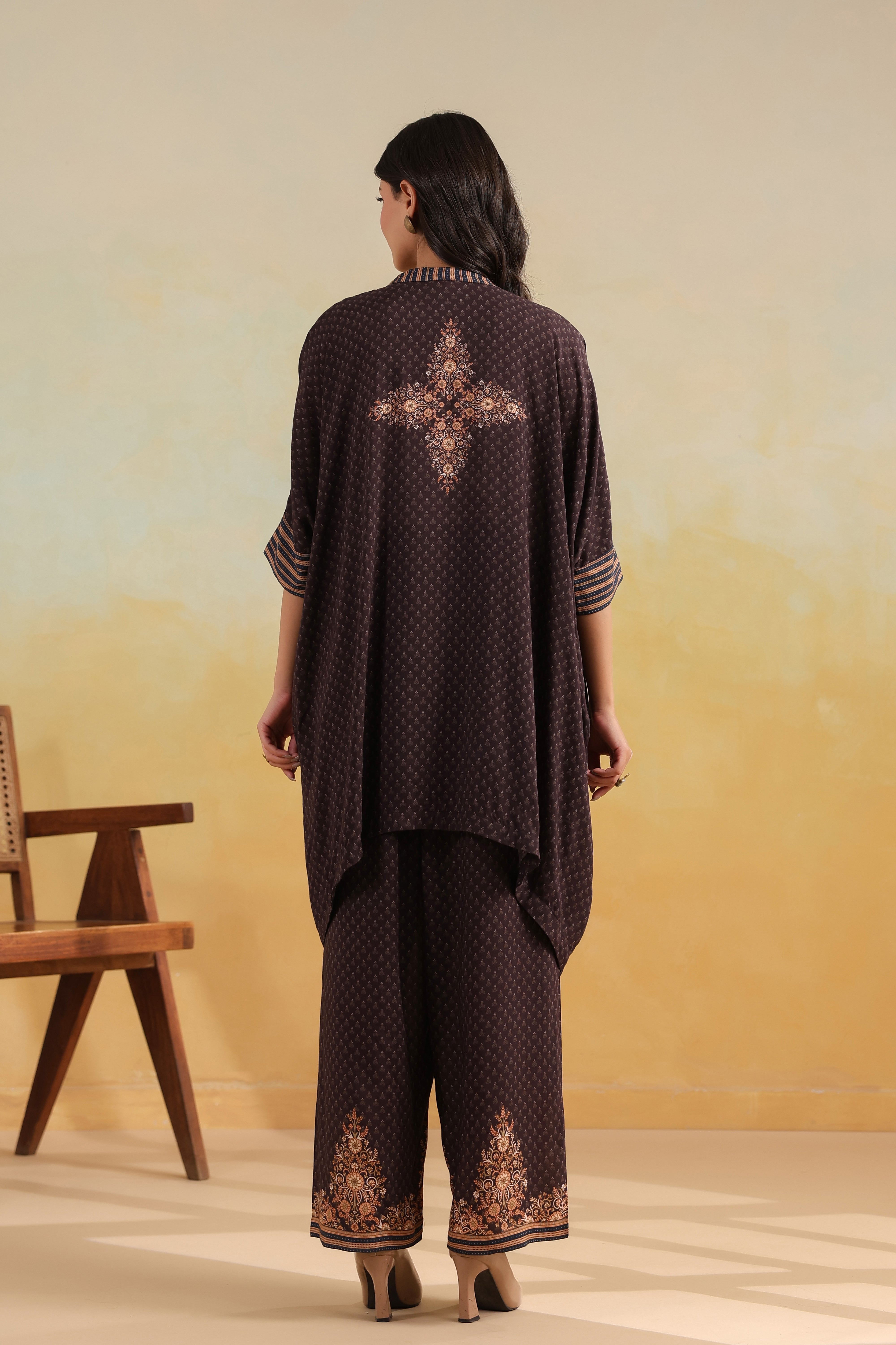Saba Kaftan Set – Coffee