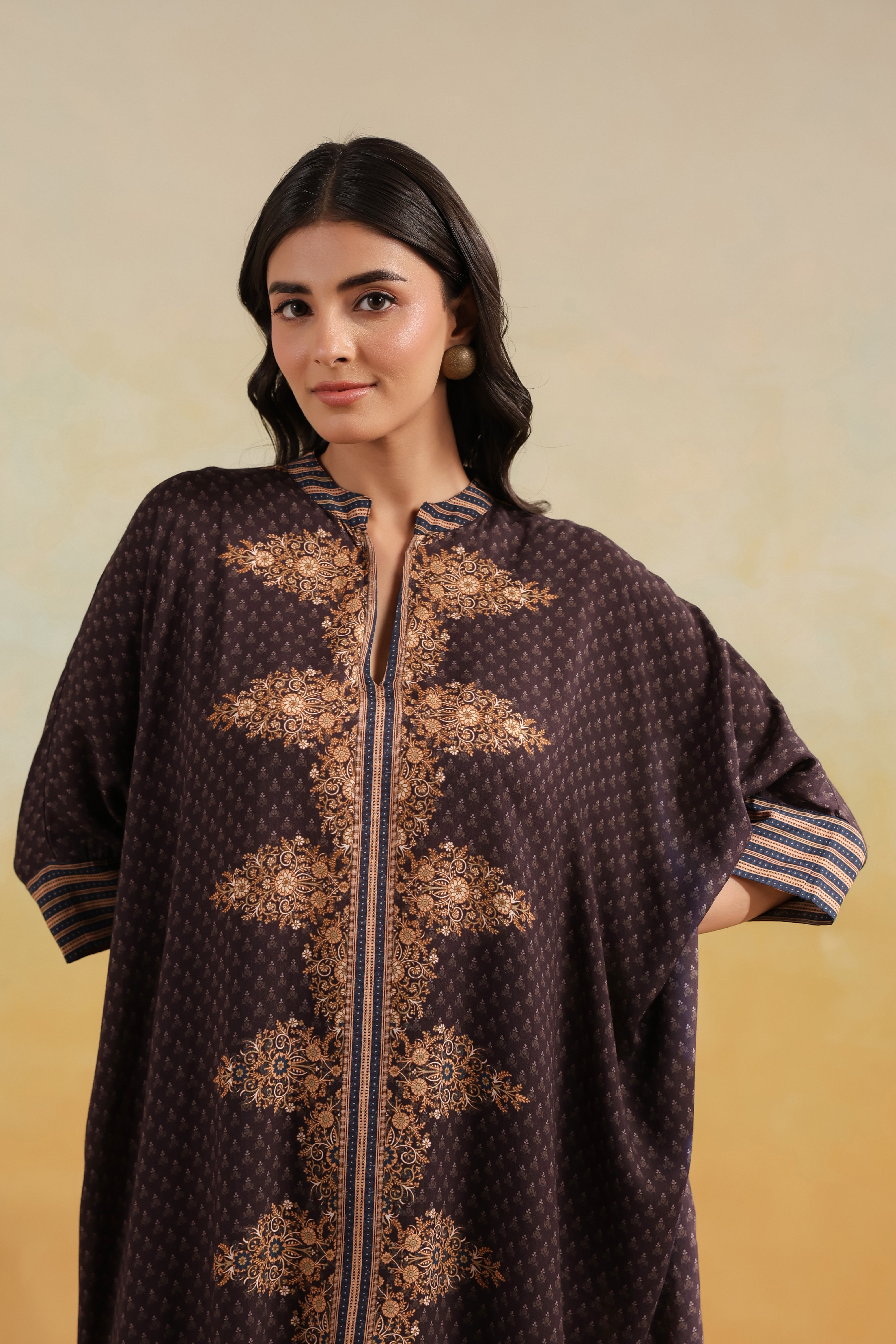 Saba Kaftan Set – Coffee