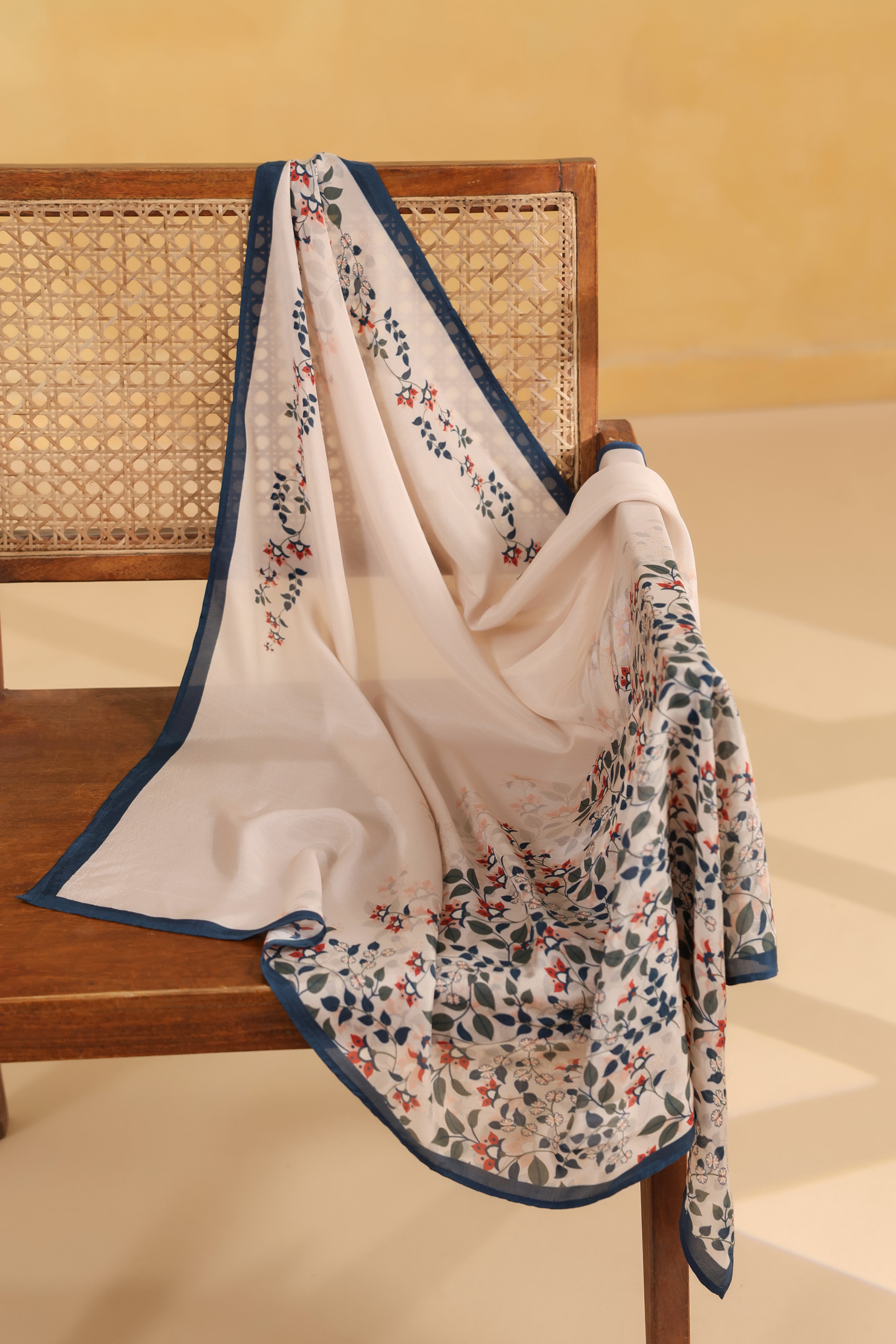 Floral Square Scarf – Summer Sand