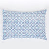 Geometric Aqua Blue Hand Block Print Cotton Pillow Cover