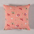 Jungle Safari/Stripes Peach Cotton Cushion Cover