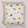Jungle Safari/Stripes Cream Cotton Cushion Cover