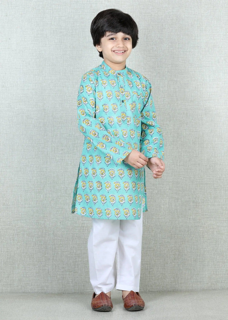 Aqua Cotton Full Sleeve Kurta Boys (2 -12 Yrs)