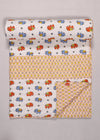 Bholu Hathi Blue/Orange Cotton Quilt Baby