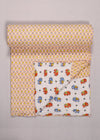 Bholu Hathi Blue/Orange Cotton Quilt Baby