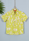 Mint Fruit Punch Cotton Boys Shirt (2-12YRS)