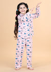 Hippo Pink Full Sleeves Cotton Nighsuit Girl (1-12 Years)