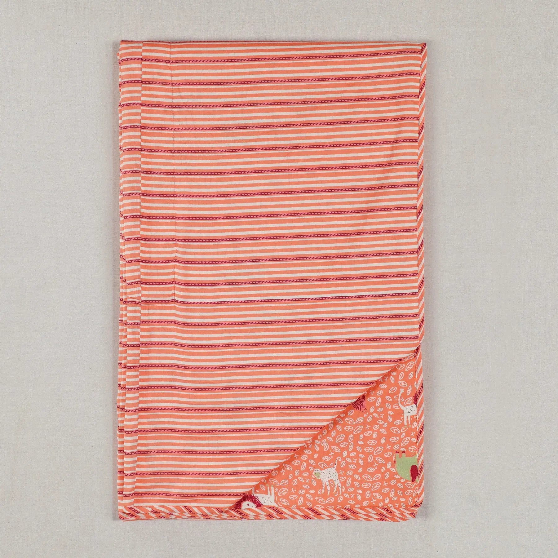 Jungle Safari Peach Cotton Dohar Kids