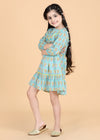 Aqua Cotton Victoria Dress Girls (6 Months -12 Yrs)