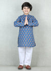 Navy Blue Cotton Kurta Boys (6 months - 12 Years)