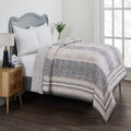 Chui Mui Grey Color Hand Block Printed Extra Cotton Quilt