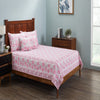 Provencal Lilac Hand Block Print Cotton Bedcover