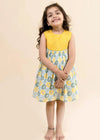 Floral Yellow Cotton Rosemary Dress Girls (6 Months -9 Yrs)