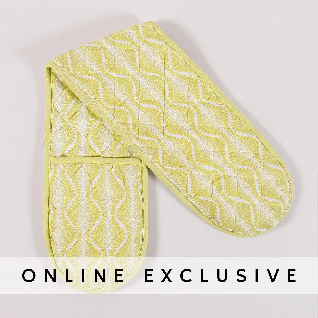 Zebra Yellow Cotton Oven Mitten