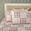 Pink Color Hand Block Printed Katha Bedcover with 2 Pillow Covers