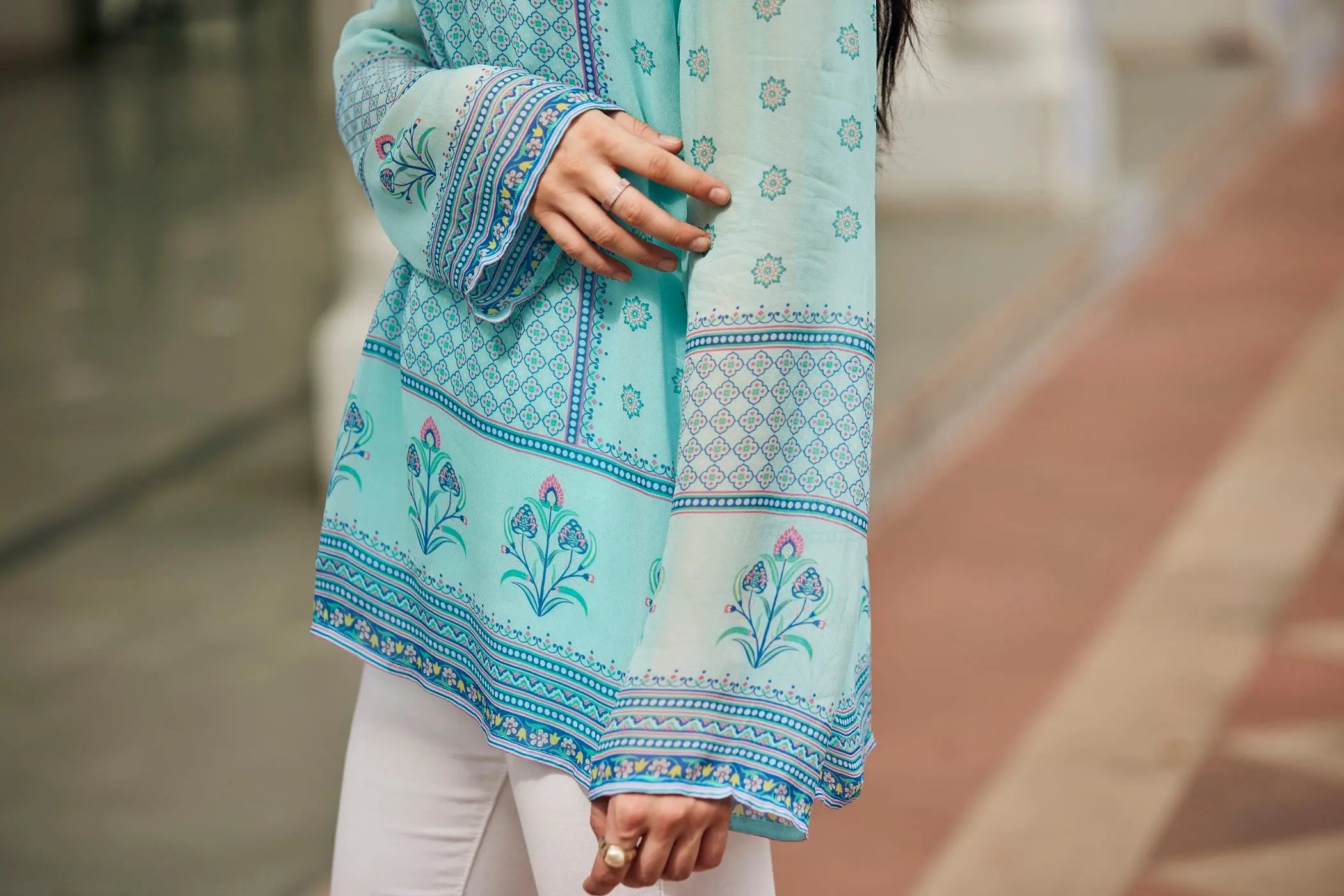 Fuss-Free Sky Blue Top