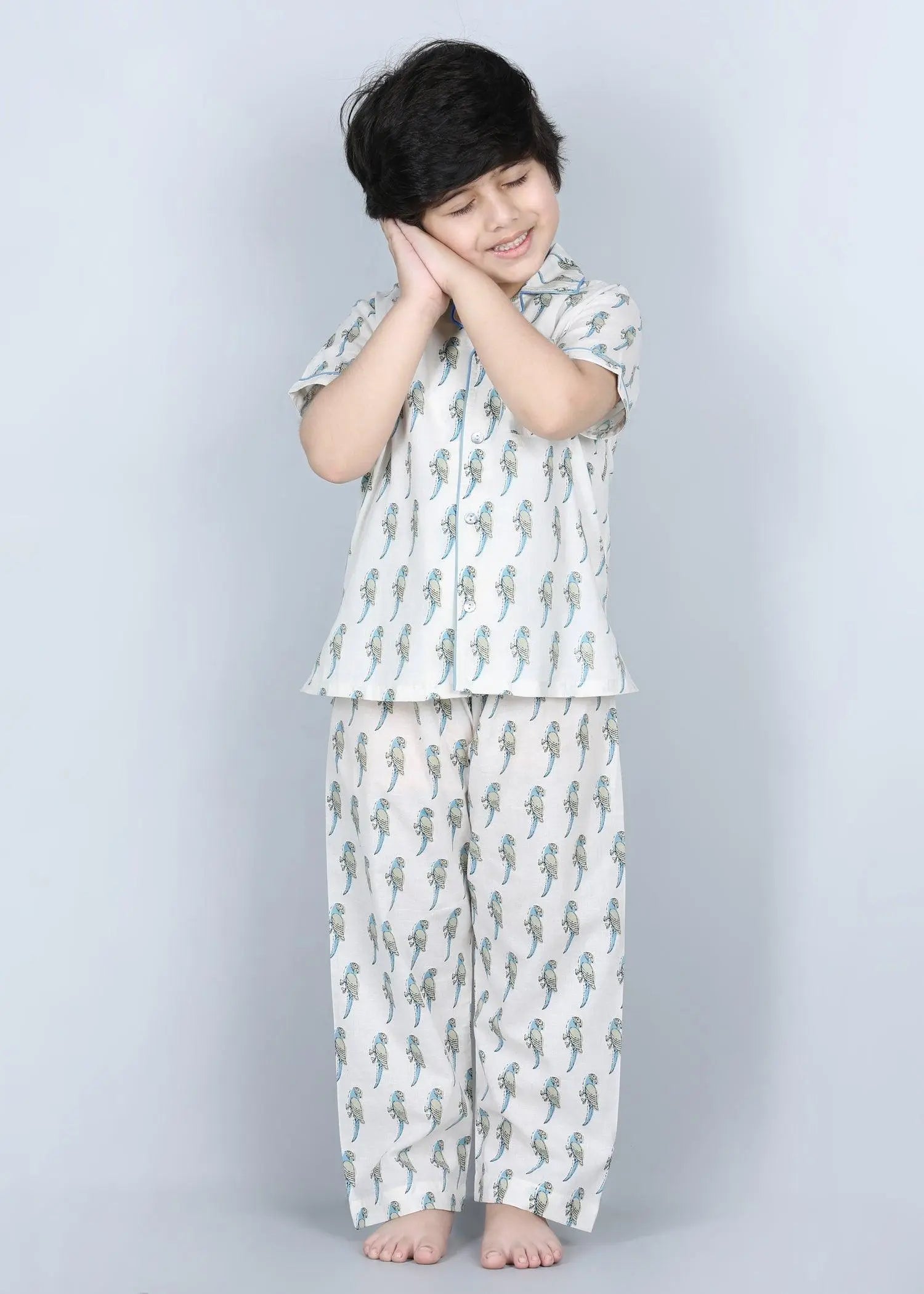 Tota Green Half Sleeves Cotton Nighsuit Boys (1-12 Years)