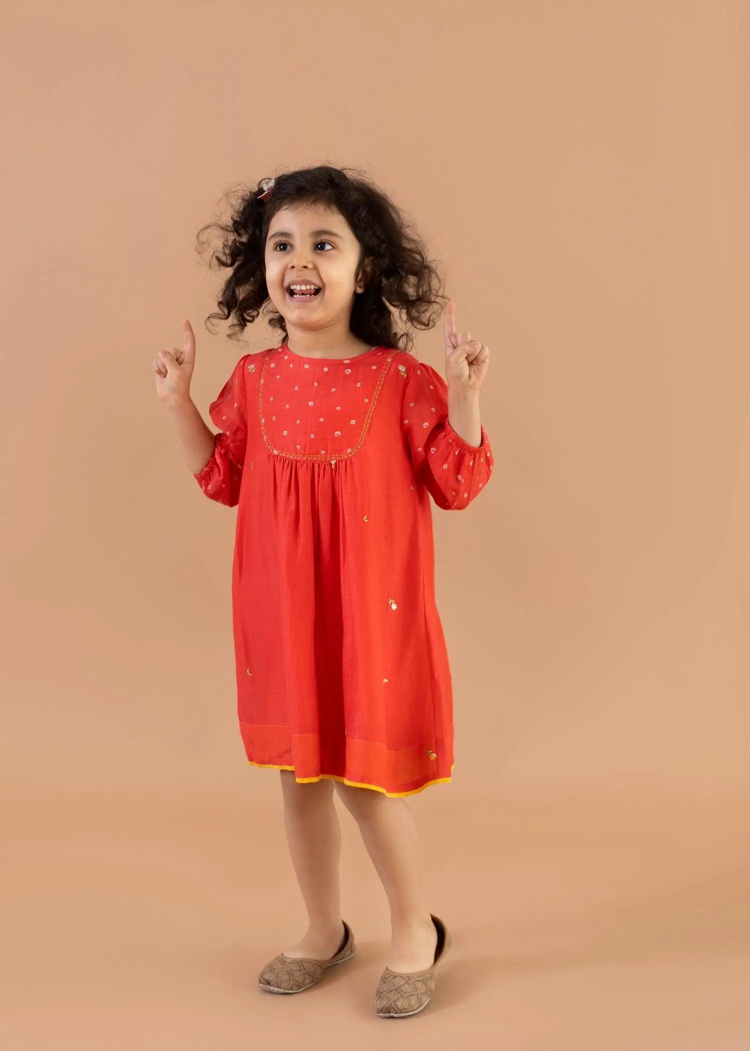 Rose Uri Embroidered Dress (2-12 Years)