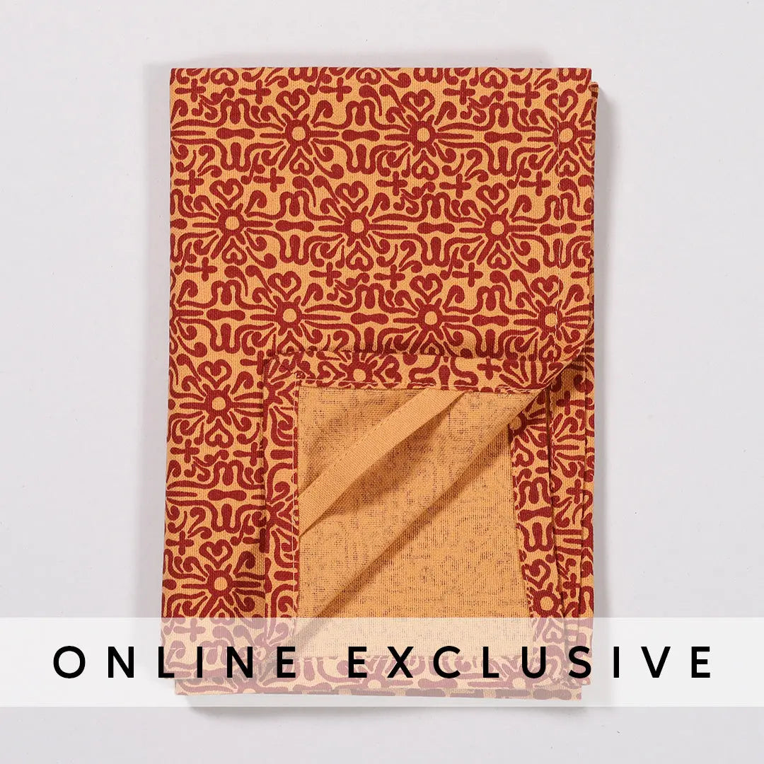 Blessing Life Brown Cotton Kitchen Towel Set of 3