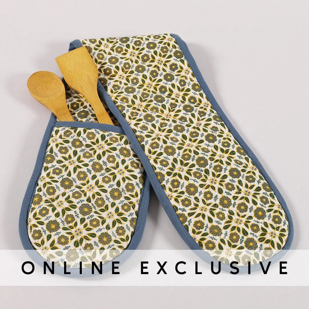 Chintz Yellow & Green Cotton Oven Mitten