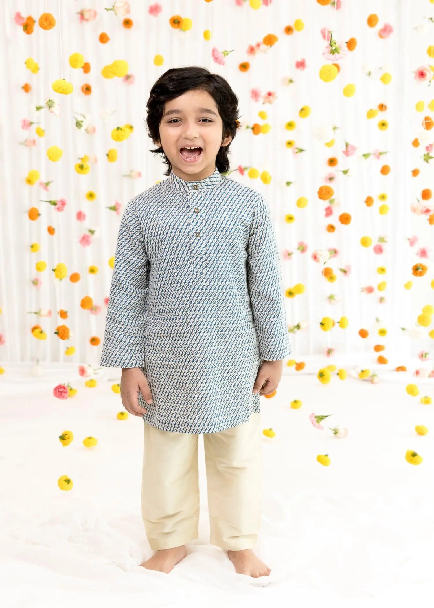 Teal Festive Kurta Boys (6 Months-14 Years)