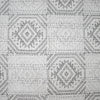 Grey Color Hand Block Printed Katha Bedcover with 2 Pillow Covers