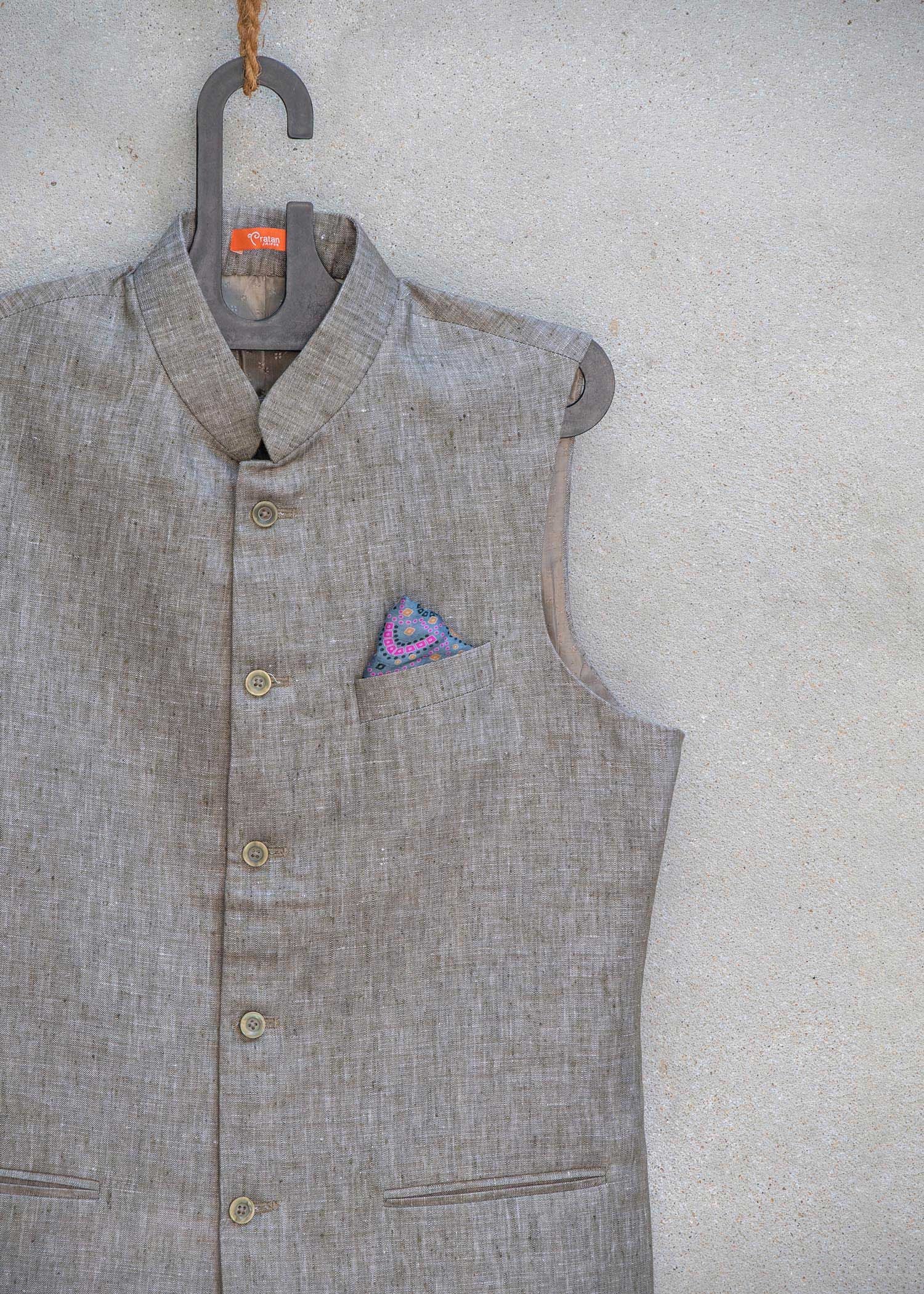 Grey Linen Jacket