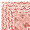 Phulkari Pink / Maroon Hand Block Printed Cotton Bed Cover