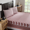 Paisley Pink Screen Print Cotton Bed Cover