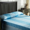 Spiral Blue Hand Block Print Cotton Bed Cover
