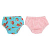 Turquoise and Pink Cotton Bloomer Unisex (0-6 Month) (Set of 2)