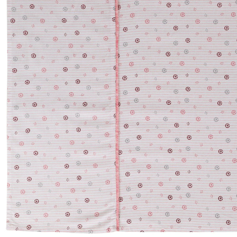 Ball Pink Cotton Singe Bedsheet with Pillow Cover kids