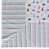 Plush Bear White/Mint Brown Cotton Single Bedsheet with Pillow Cover Kids