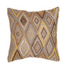 Brown Color Cotton & Silk Cushion Cover