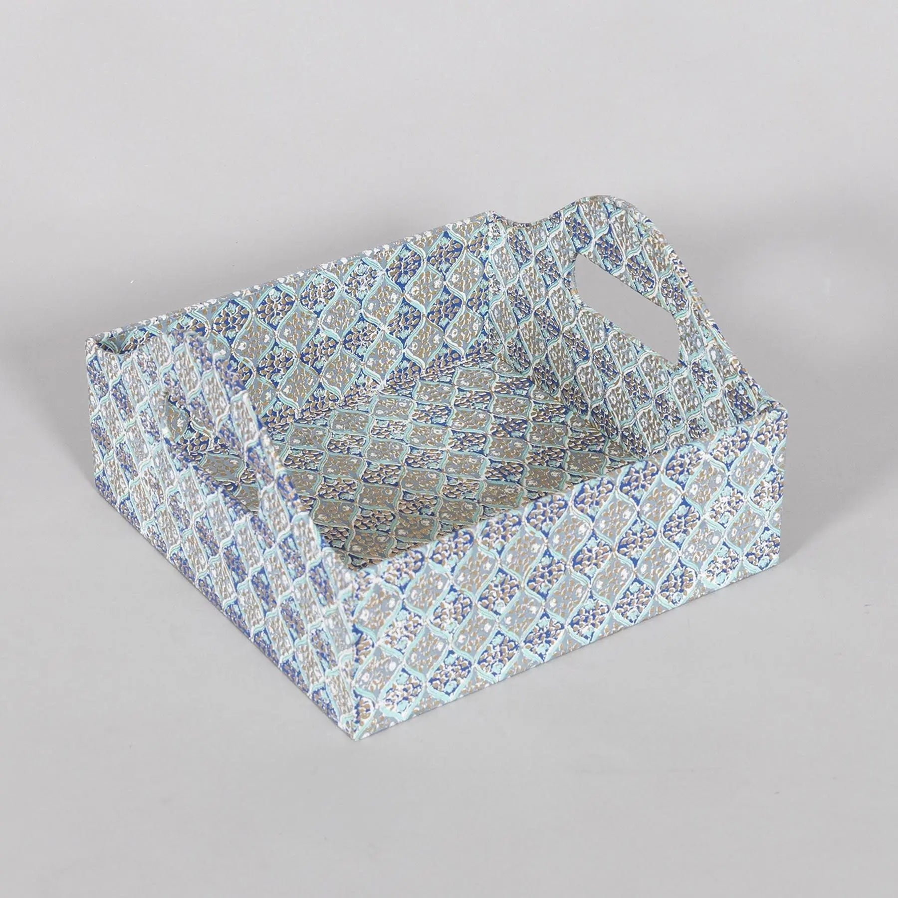 Paisley Grey Curved Tray Set of 2