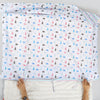 Plush Bear White/Mint Cotton Quilt Cover
