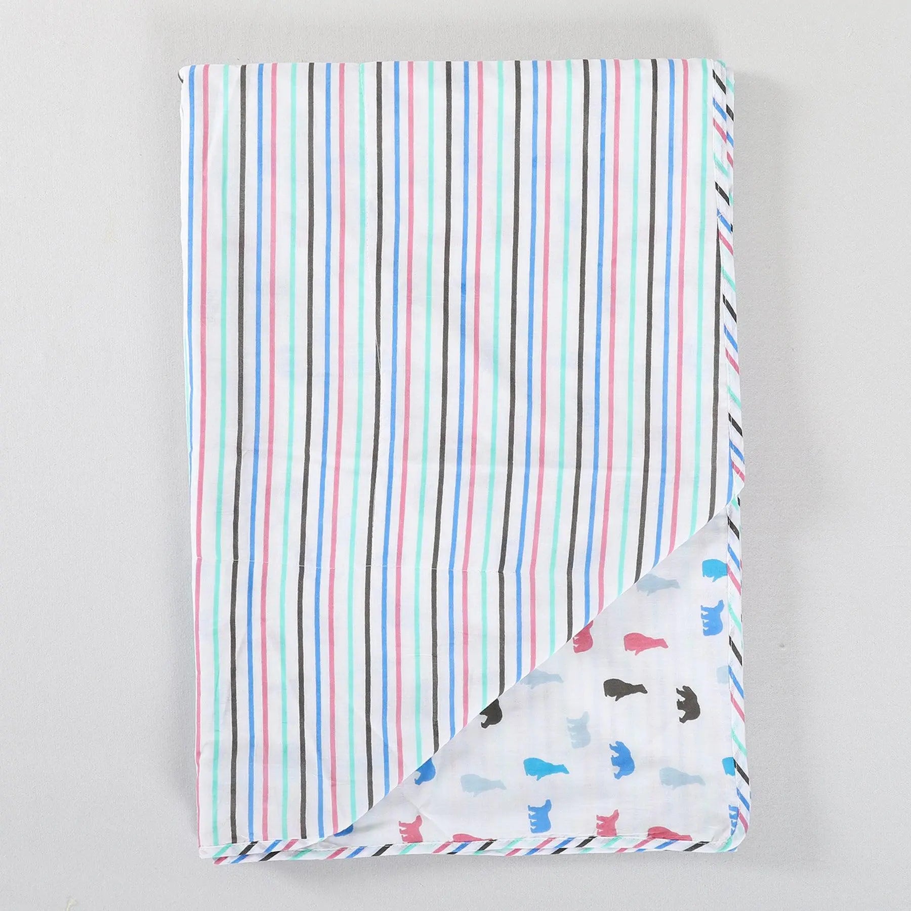 Plush Bear White/Mint Cotton Dohar Kids