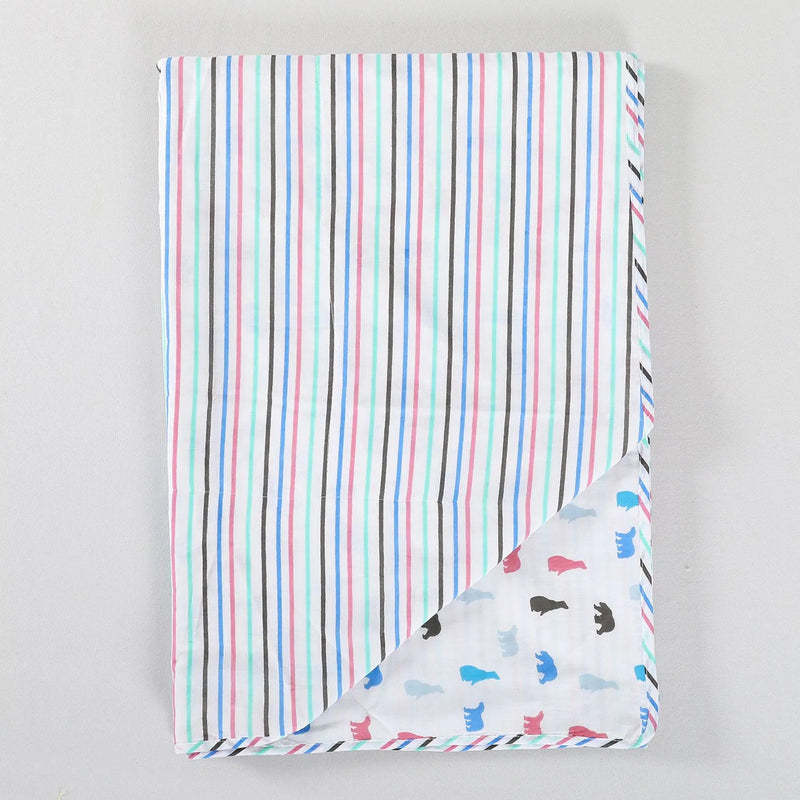 Plush Bear White/Mint Cotton Dohar Kids