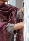 Purple Color Hand Block Print Kota Zari Dupatta