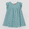 Lurex Blue Georgette Dress Baby Girl (6-24 Month)