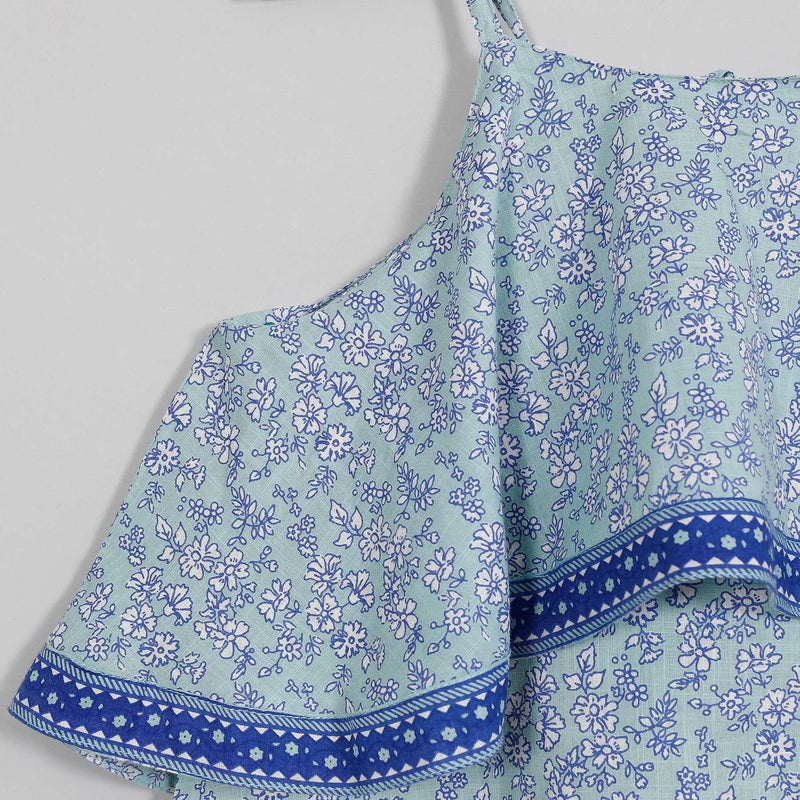 Isabal Blue Cotton Dress Girl (2-9 Years)