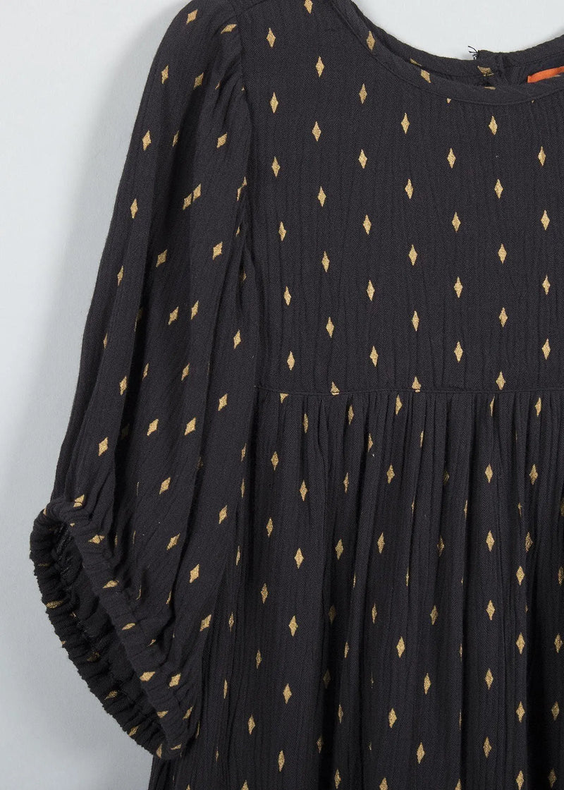 Diamond Black Viscose Dress (2 to 9 Years)