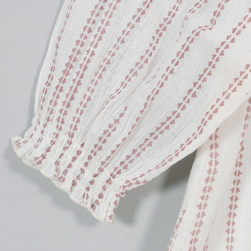Shimmer White Cotton Dress Girl (2-9 Years)
