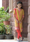 Bagma Bhoomi Yellow Cotton Kurta With Dupatta Girl (2-12 Years) (Set Of 2)