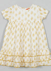 Dahla Yellow Paisley Cotton Crepe Dress Girl (2-9 Years)