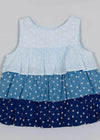 Elle Blue Color Cotton Top Girl (2-9 Years)