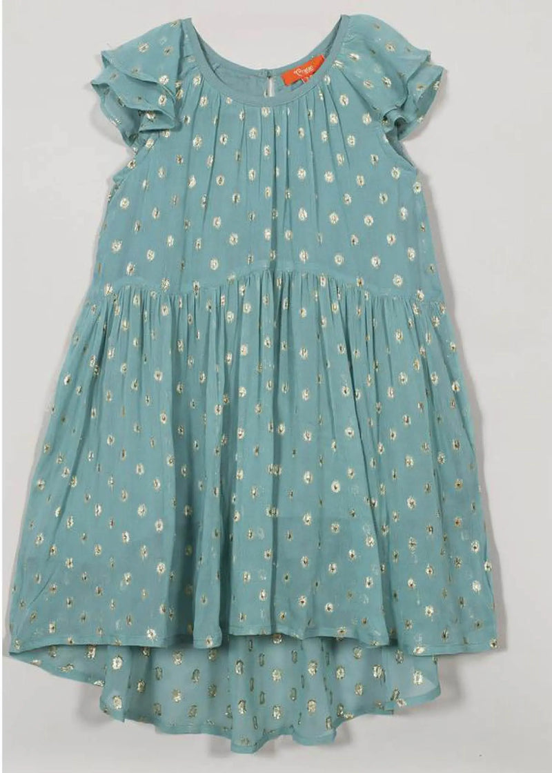 Emily Blue High Low Georgette Dress Girl (2-12 Years)