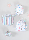 Plush Bear White/Mint Cotton Potli Hamper Baby